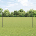 Vidaxl afrasteringspaal 22 pcs grijs 200 cm staal