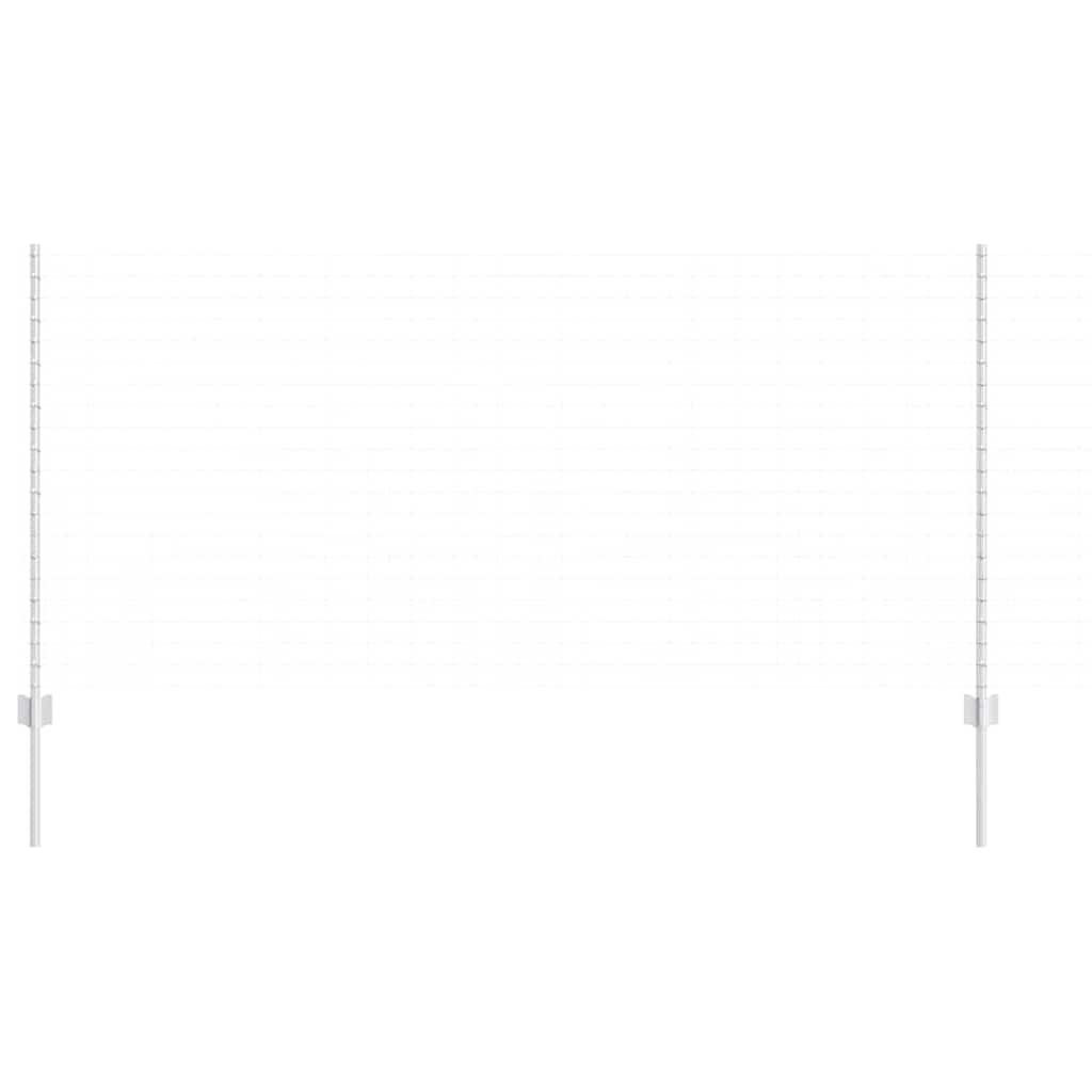 Vidaxl afrasteringspaal 22 pcs zilver 160 cm staal