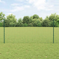 Vidaxl euro-hek met palen 10 x 1,2 m pvc-coated staal groen mesh