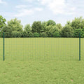 Vidaxl hek met paal groen 0,8 x 10 m staal en pvc