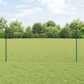 Vidaxl hek met paal groen 1,2 x 10 m staal