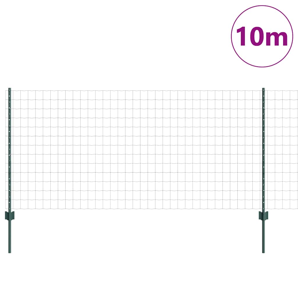 Vidaxl hek met paal groen 1 x 10 m staal