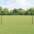 Vidaxl hek met paal grijs 0,8 x 10 m staal en pvc