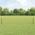 Vidaxl hek met paal grijs 0,4 x 10 m staal en pvc