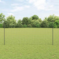 Vidaxl euro-hek met palen 10 x 1,6 m pvc-coated staal grijs mesh