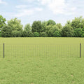 Vidaxl hek met paal grijs 0,4 x 10 m staal en pvc