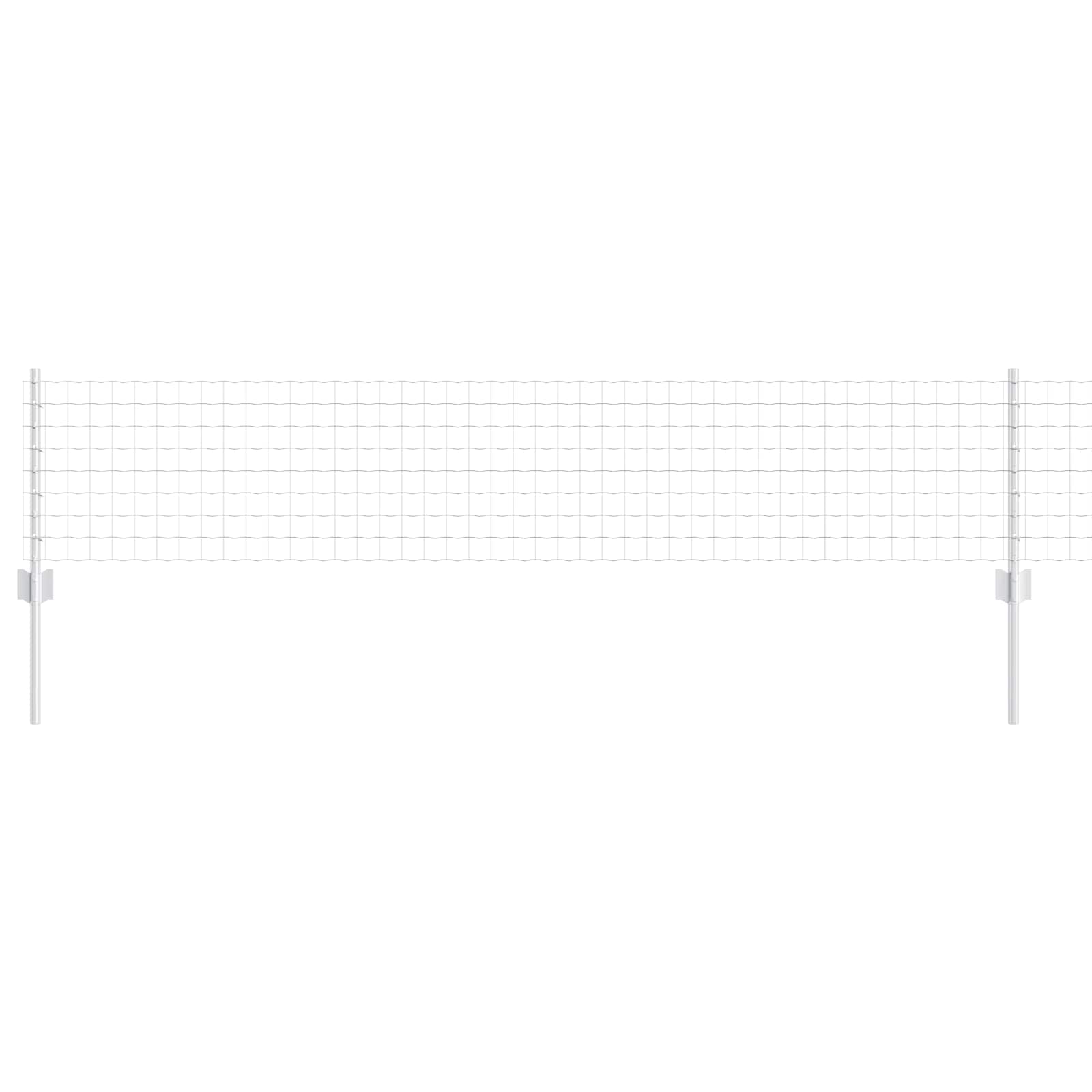 Vidaxl hek met paal zilver 0,4 x 10 m staal