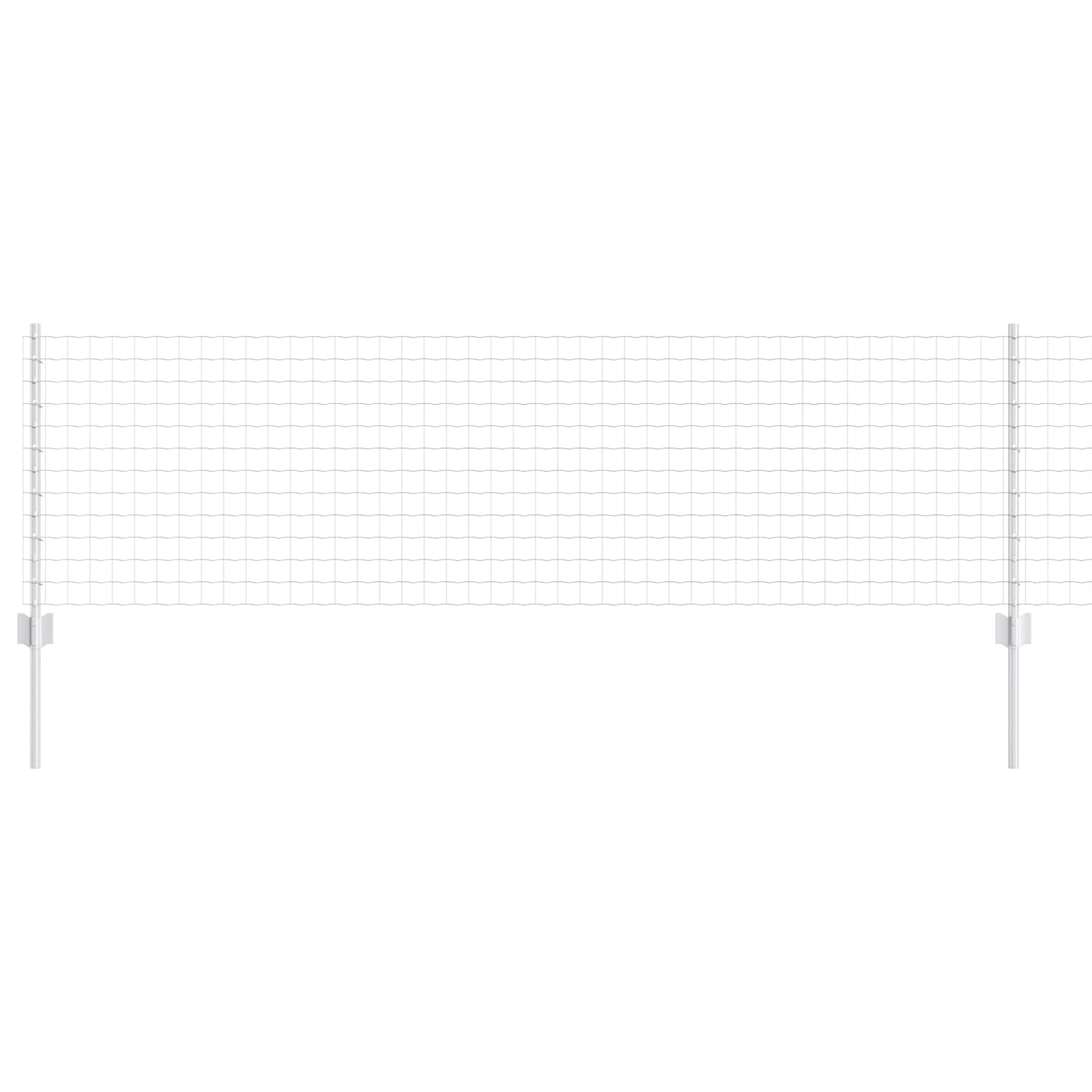 Vidaxl hek met paal zilver 0,6 x 10 m staal