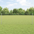Vidaxl hek met paal zilver 0,8 x 10 m staal