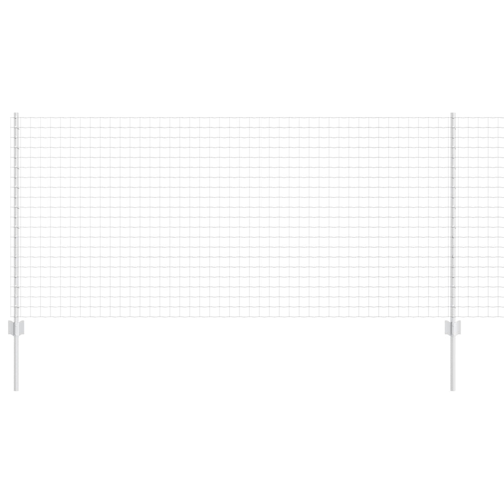 Vidaxl hek met paal zilver 1 x 10 m staal