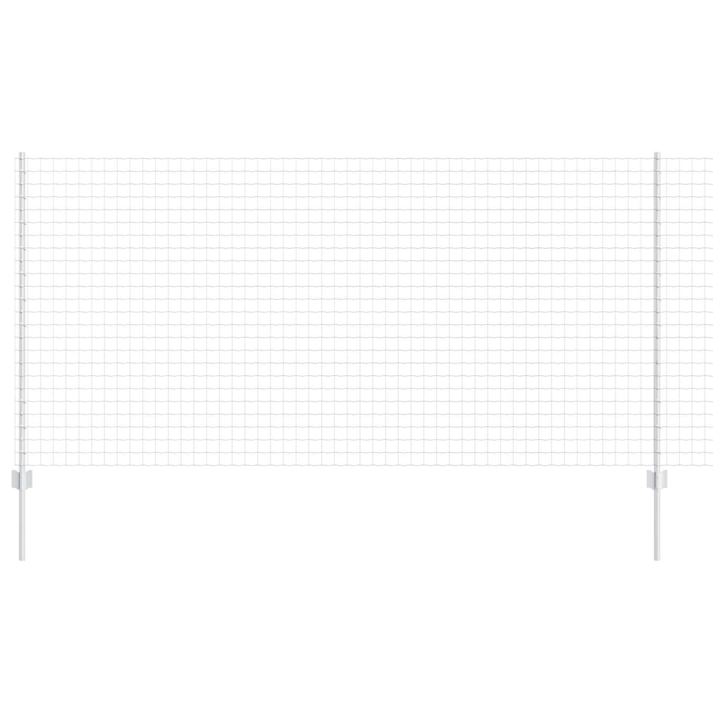 Vidaxl hek met paal zilver 1,2 x 10 m staal