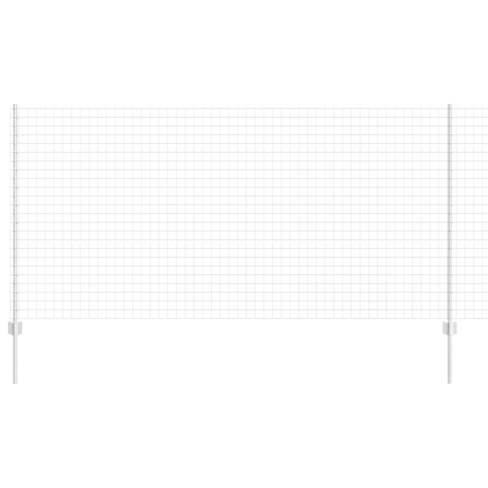 Vidaxl hek met paal zilver 1,2 x 10 m staal