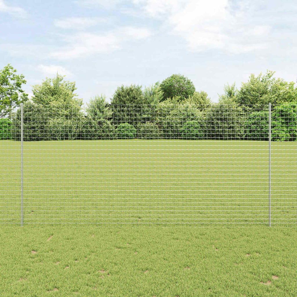 Vidaxl hek met paal zilver 1,6 x 10 m staal