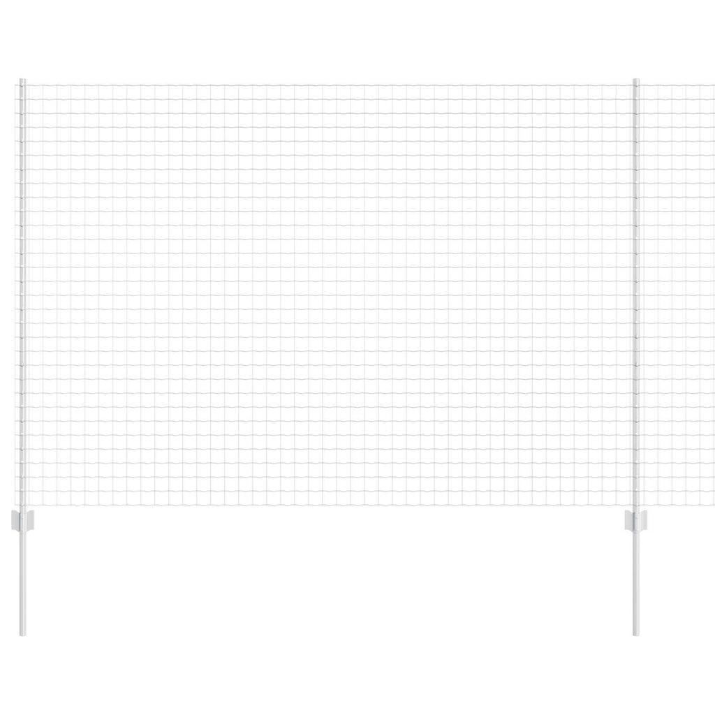 Vidaxl hek met paal zilver 1,6 x 10 m staal