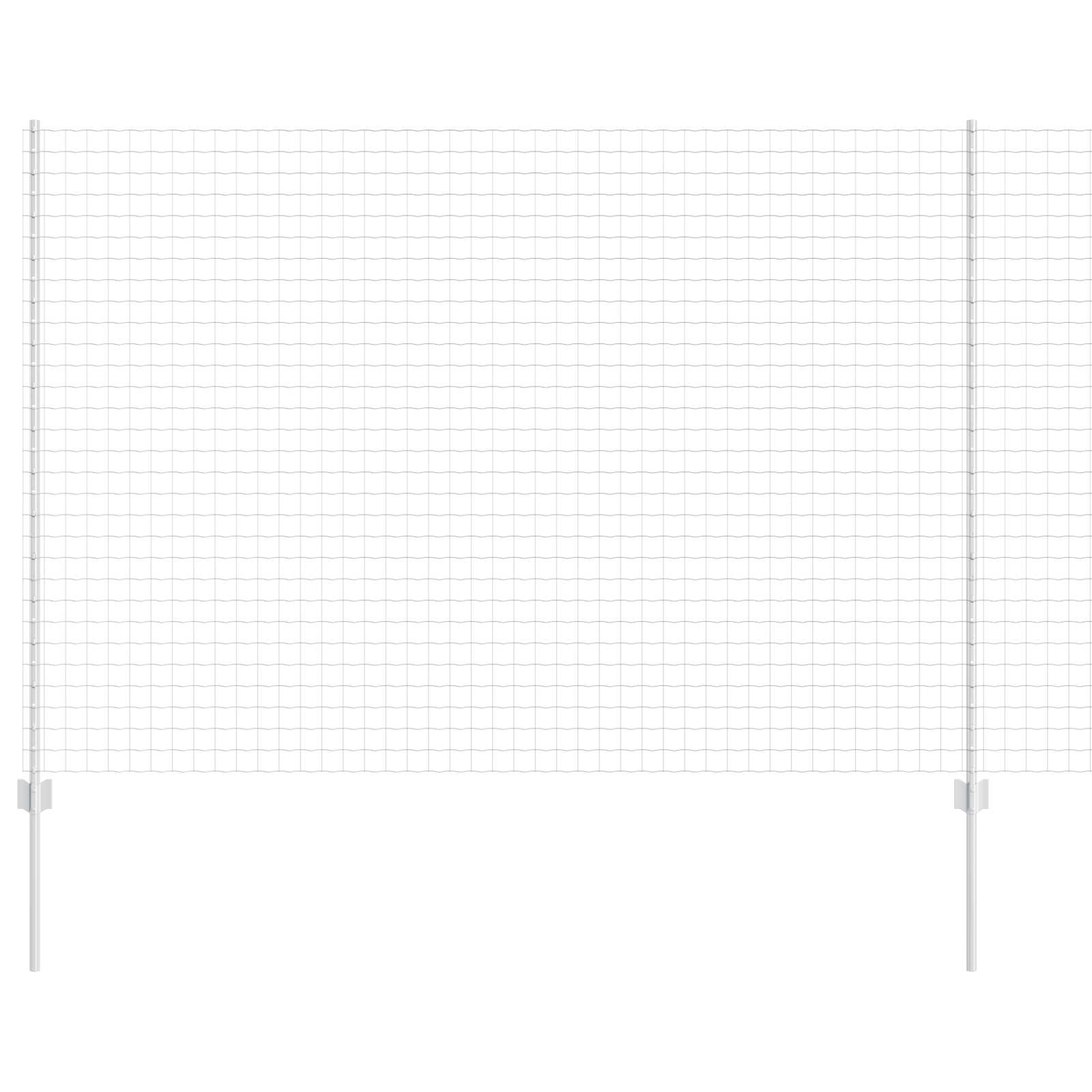 Vidaxl hek met paal zilver 1,6 x 10 m staal