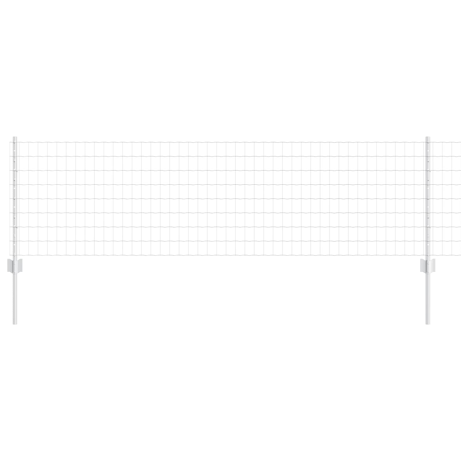 Vidaxl hek met paal zilver 0,6 x 10 m staal