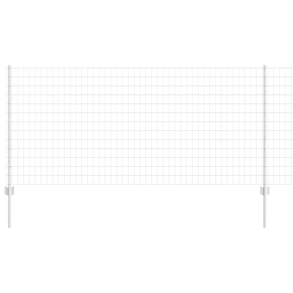 Vidaxl hek met paal zilver 1 x 10 m staal