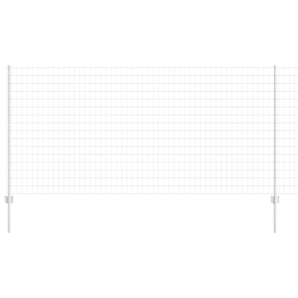 Vidaxl hek met paal zilver 1,2 x 10 m staal