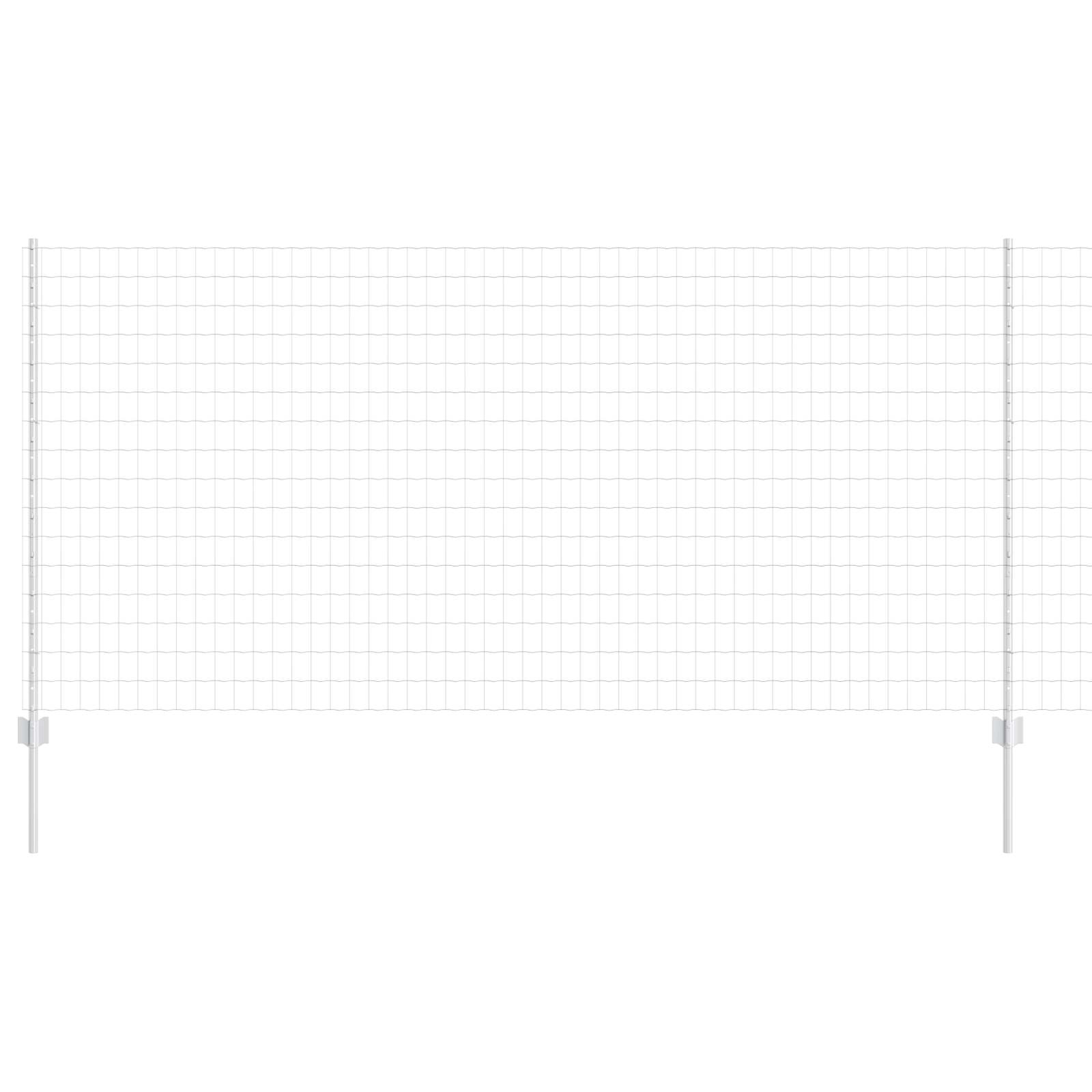 Vidaxl hek met paal zilver 1,2 x 10 m staal