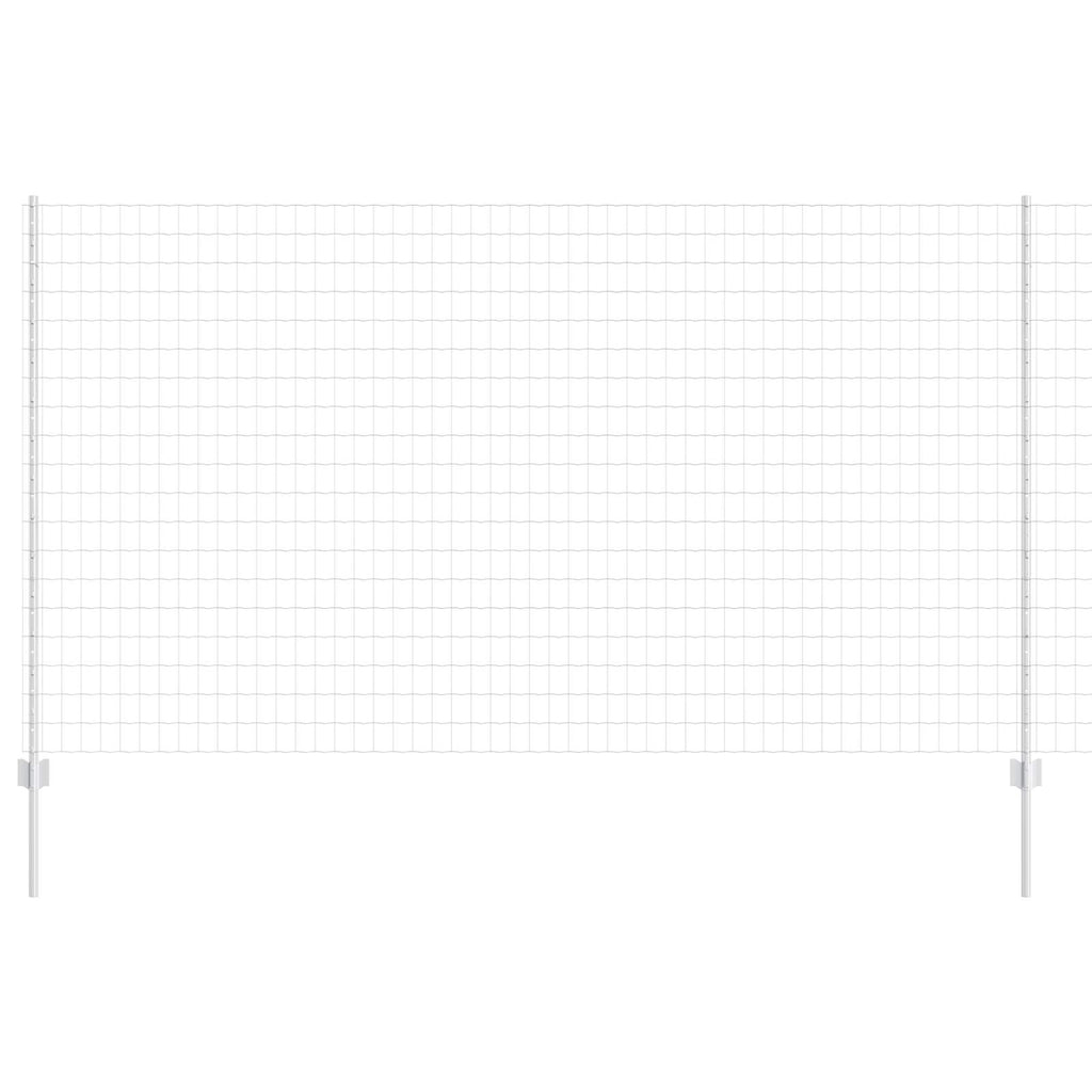 Vidaxl hek met paal zilver 1,4 x 10 m staal