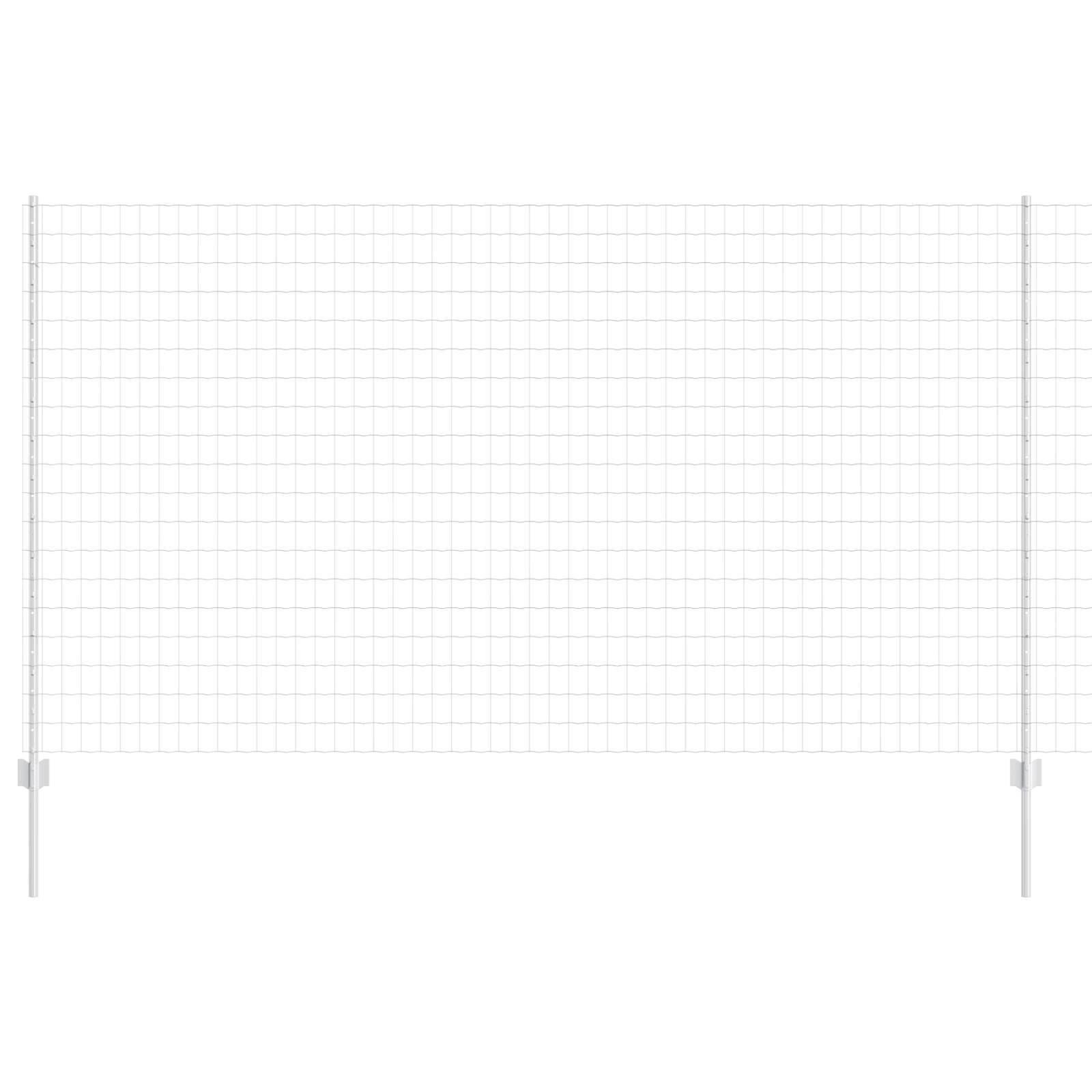 Vidaxl hek met paal zilver 1,4 x 10 m staal