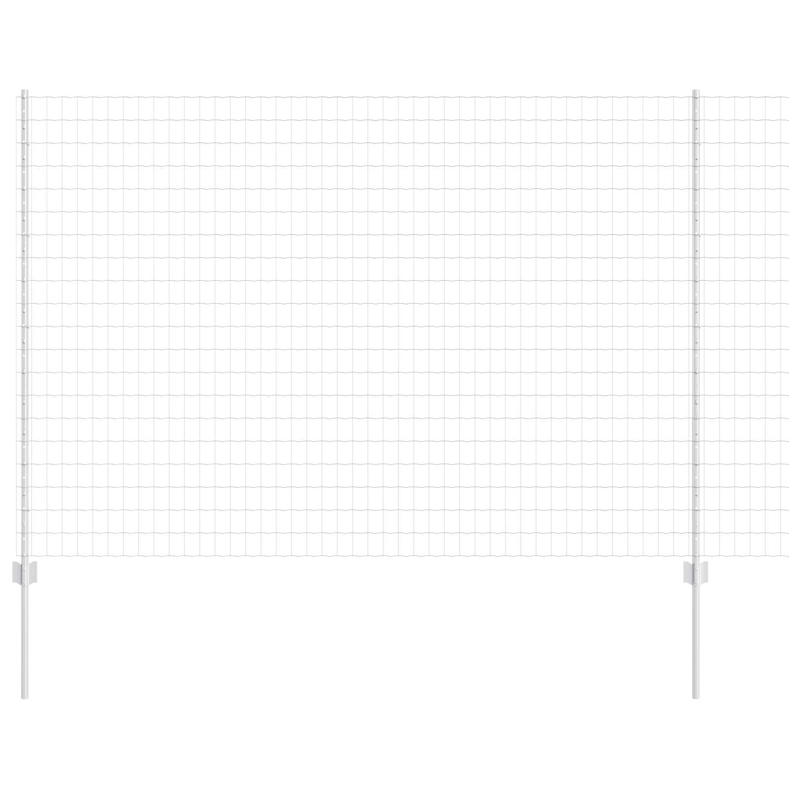 Vidaxl hek met paal zilver 1,6 x 10 m staal