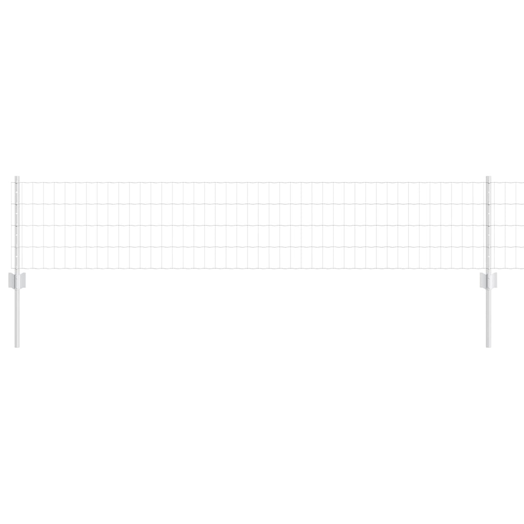 Vidaxl hek met paal zilver 0,4 x 10 m staal
