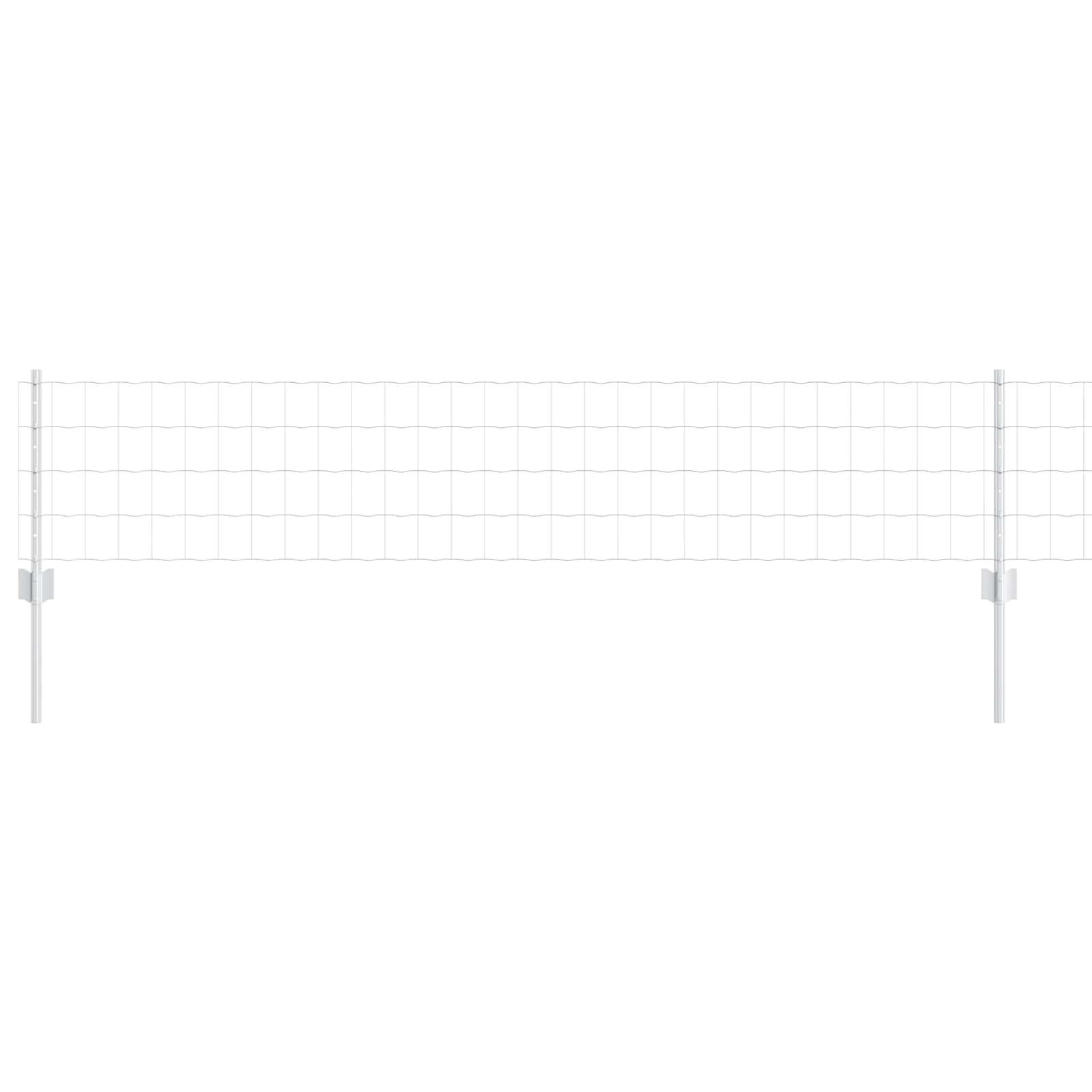 Vidaxl hek met paal zilver 0,4 x 10 m staal