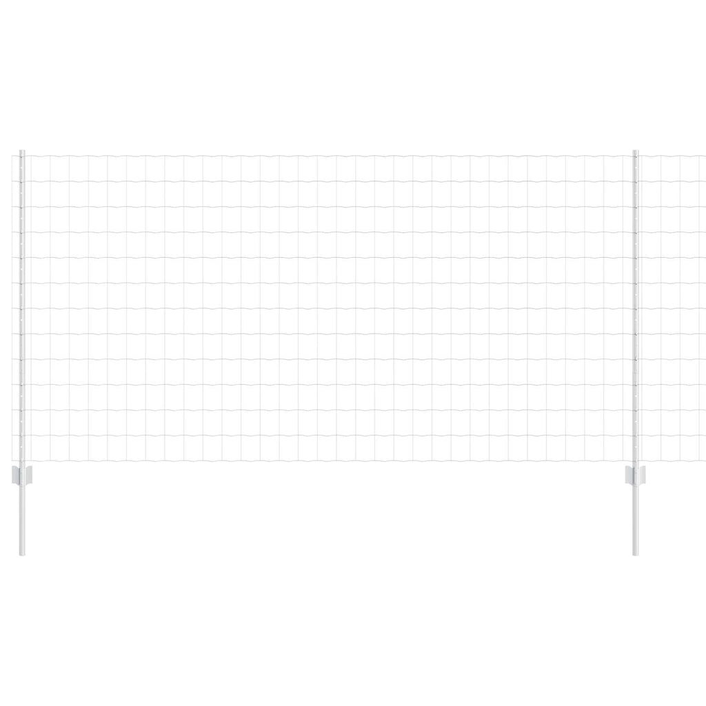 Vidaxl hek met paal zilver 1,2 x 10 m staal
