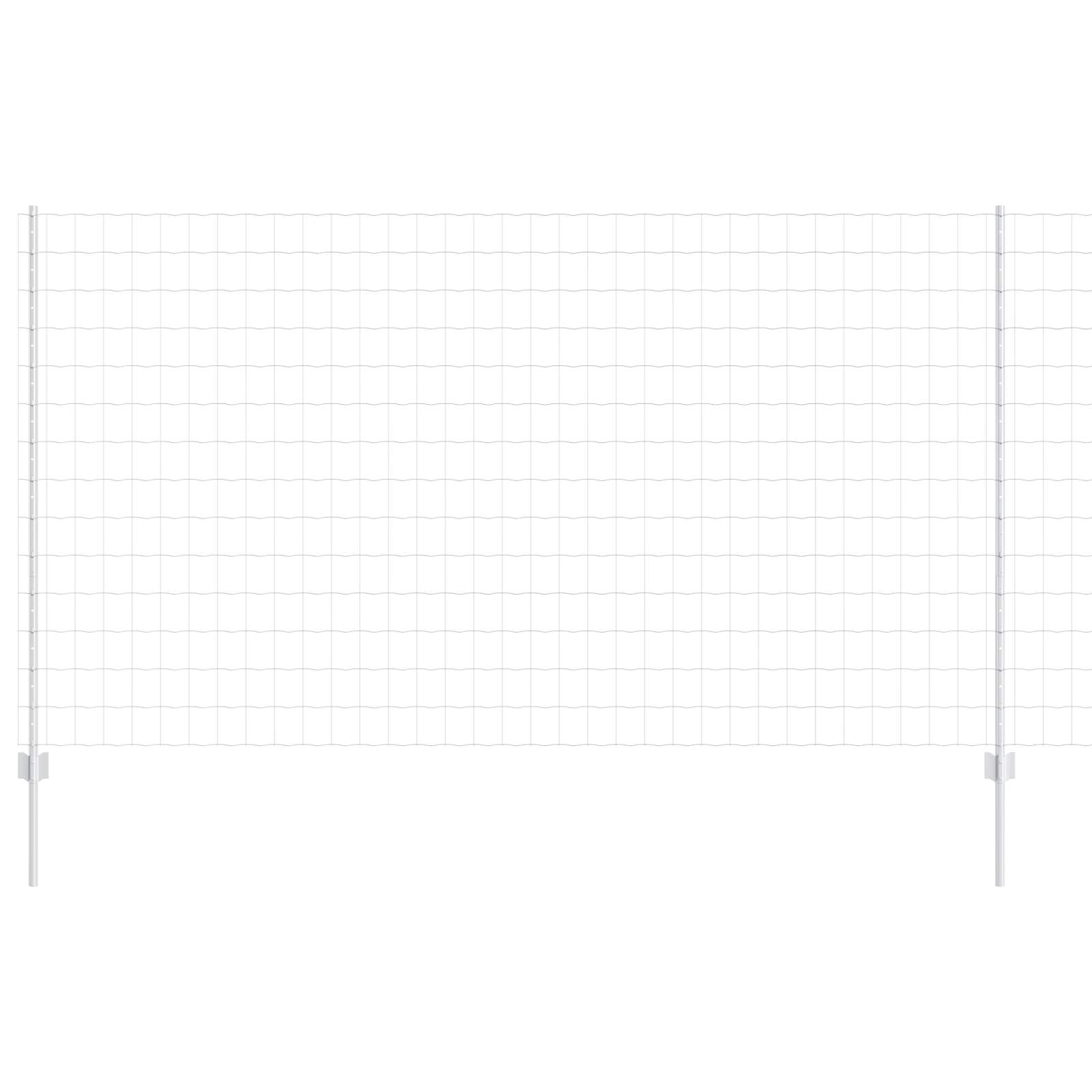 Vidaxl hek met paal zilver 1,4 x 10 m staal