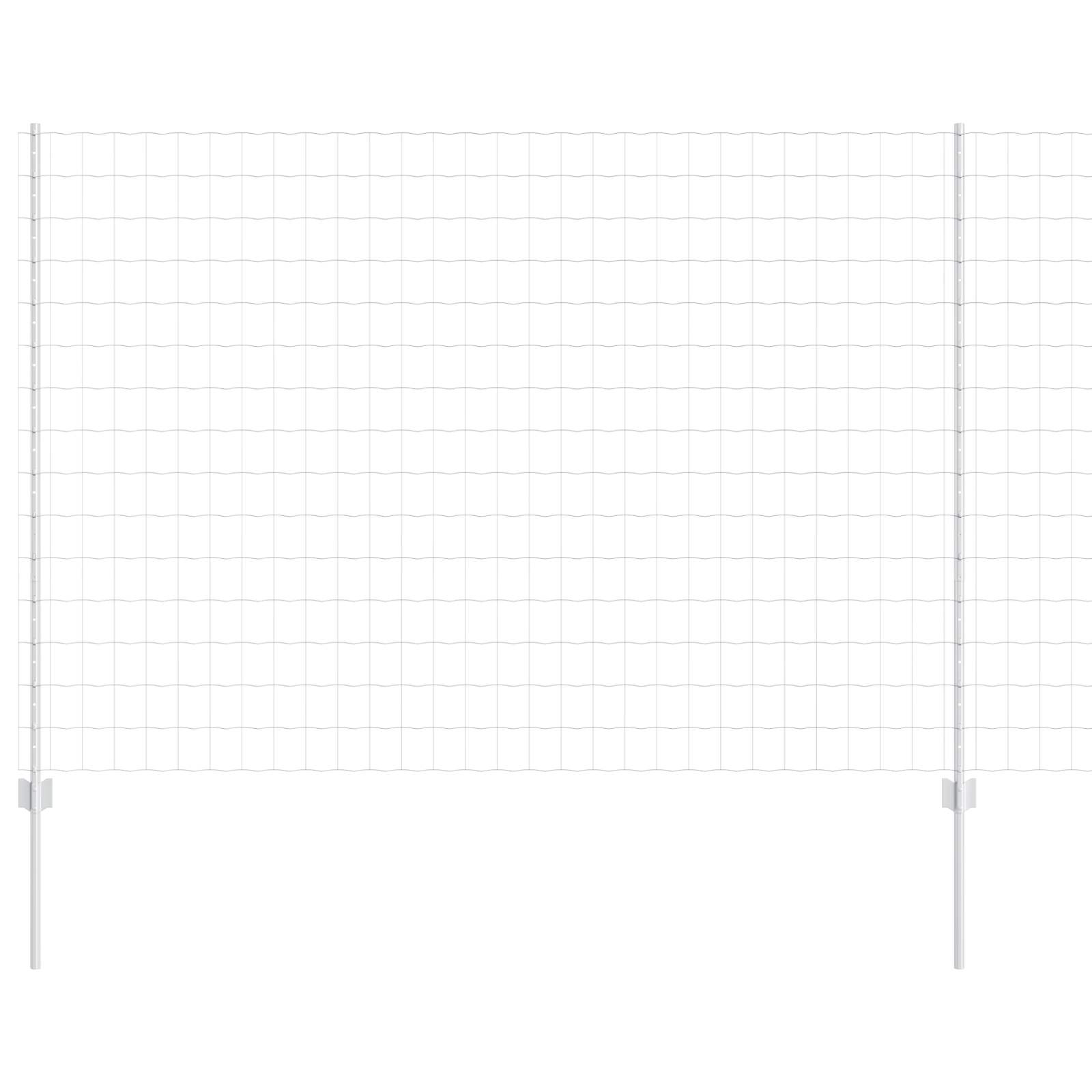Vidaxl hek met paal zilver 1,5 x 10 m staal