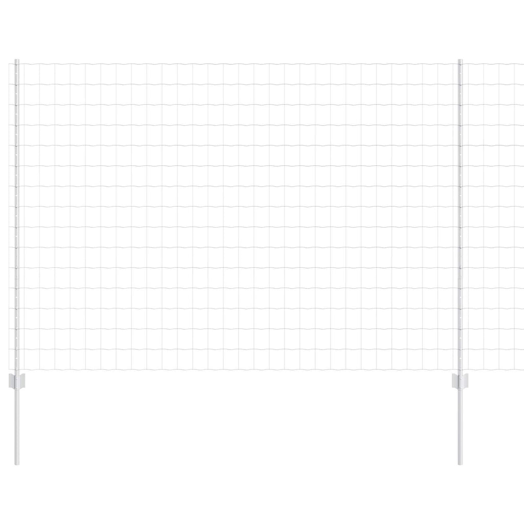 Vidaxl hek met paal zilver 1,6 x 10 m staal