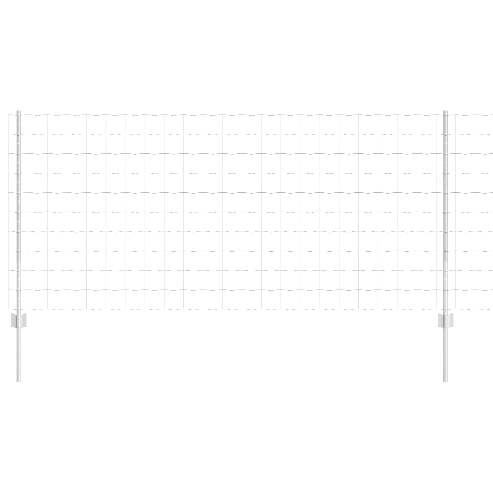 Vidaxl hek met paal zilver 1 x 10 m staal