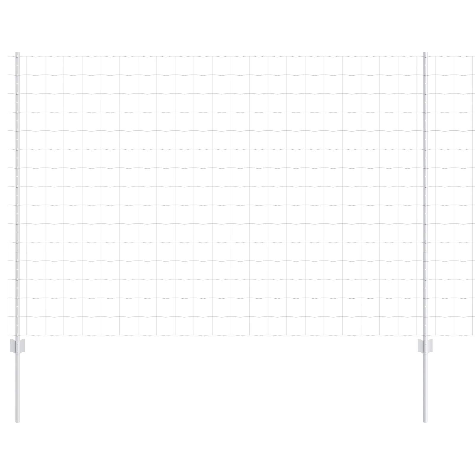Vidaxl hek met paal zilver 1,6 x 10 m staal