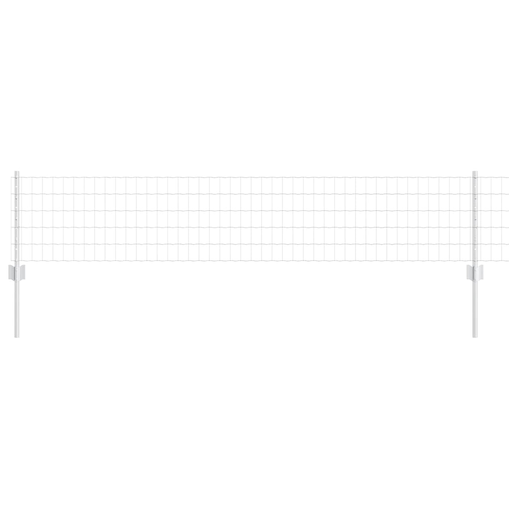 Vidaxl hek met paal zilver 0,4 x 25 m staal