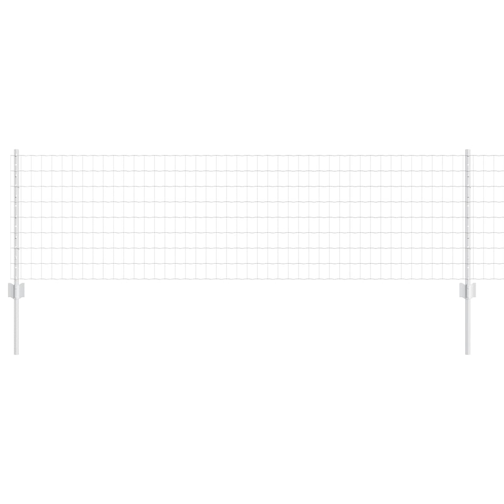 Vidaxl hek met paal zilver 0,6 x 25 m staal
