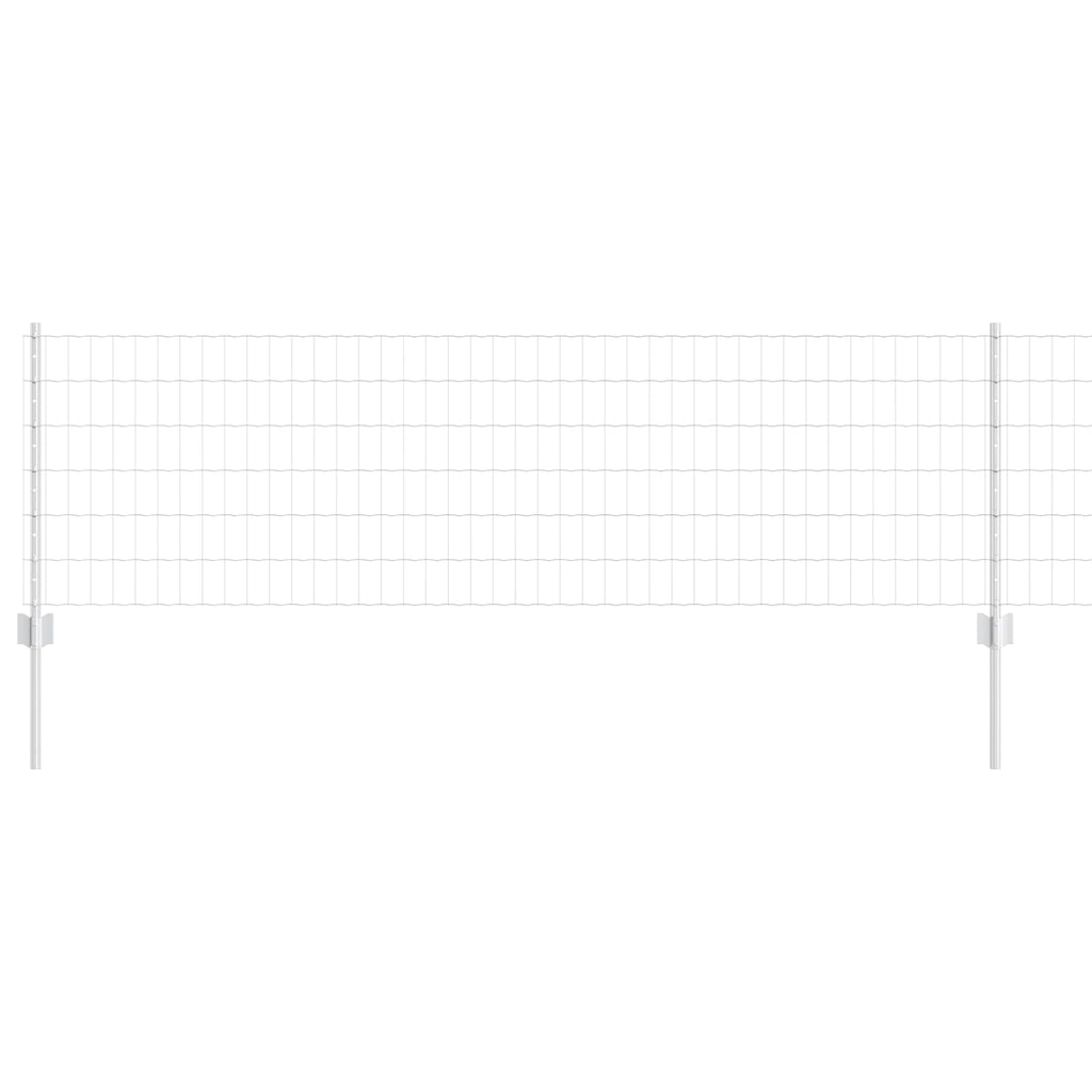 Vidaxl hek met paal zilver 0,6 x 25 m staal