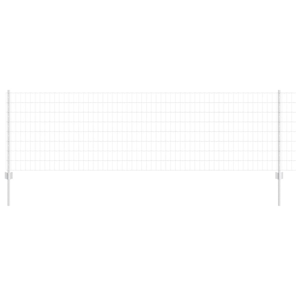 Vidaxl hek met paal zilver 0,8 x 25 m staal