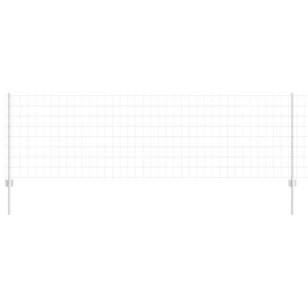 Vidaxl hek met paal zilver 0,8 x 25 m staal