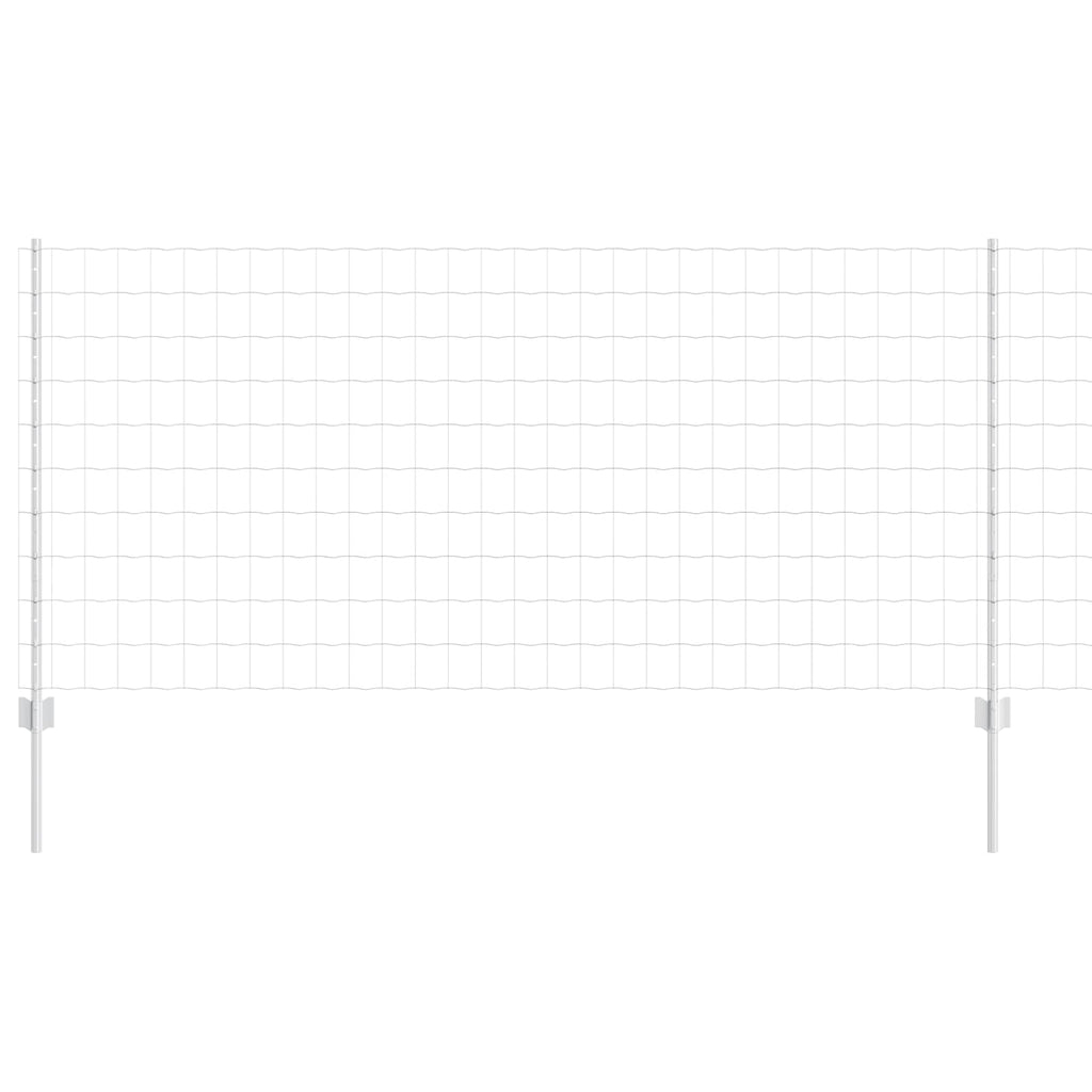 Vidaxl hek met paal zilver 1 x 25 m staal