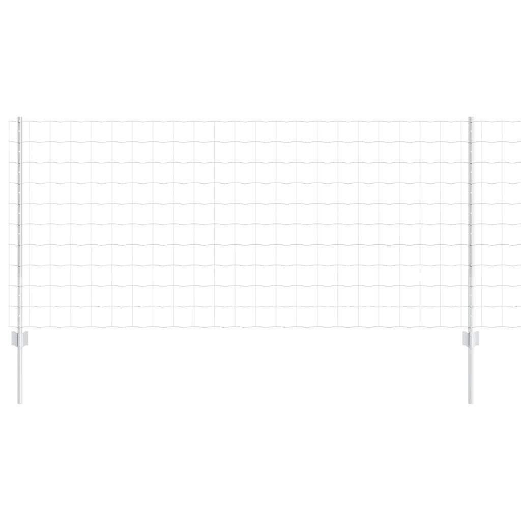 Vidaxl hek met paal zilver 1 x 25 m staal