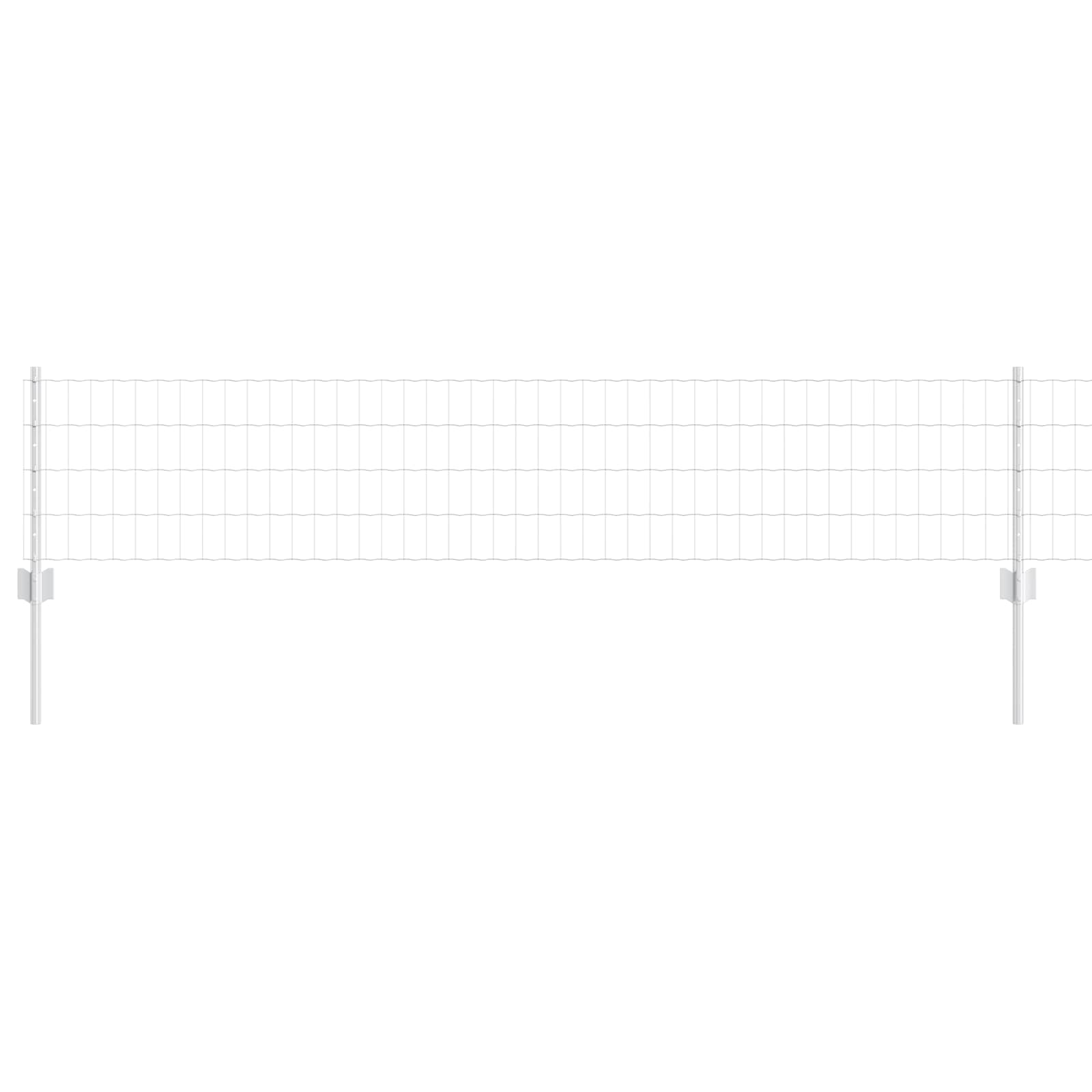 Vidaxl hek met paal zilver 0,4 x 50 m staal