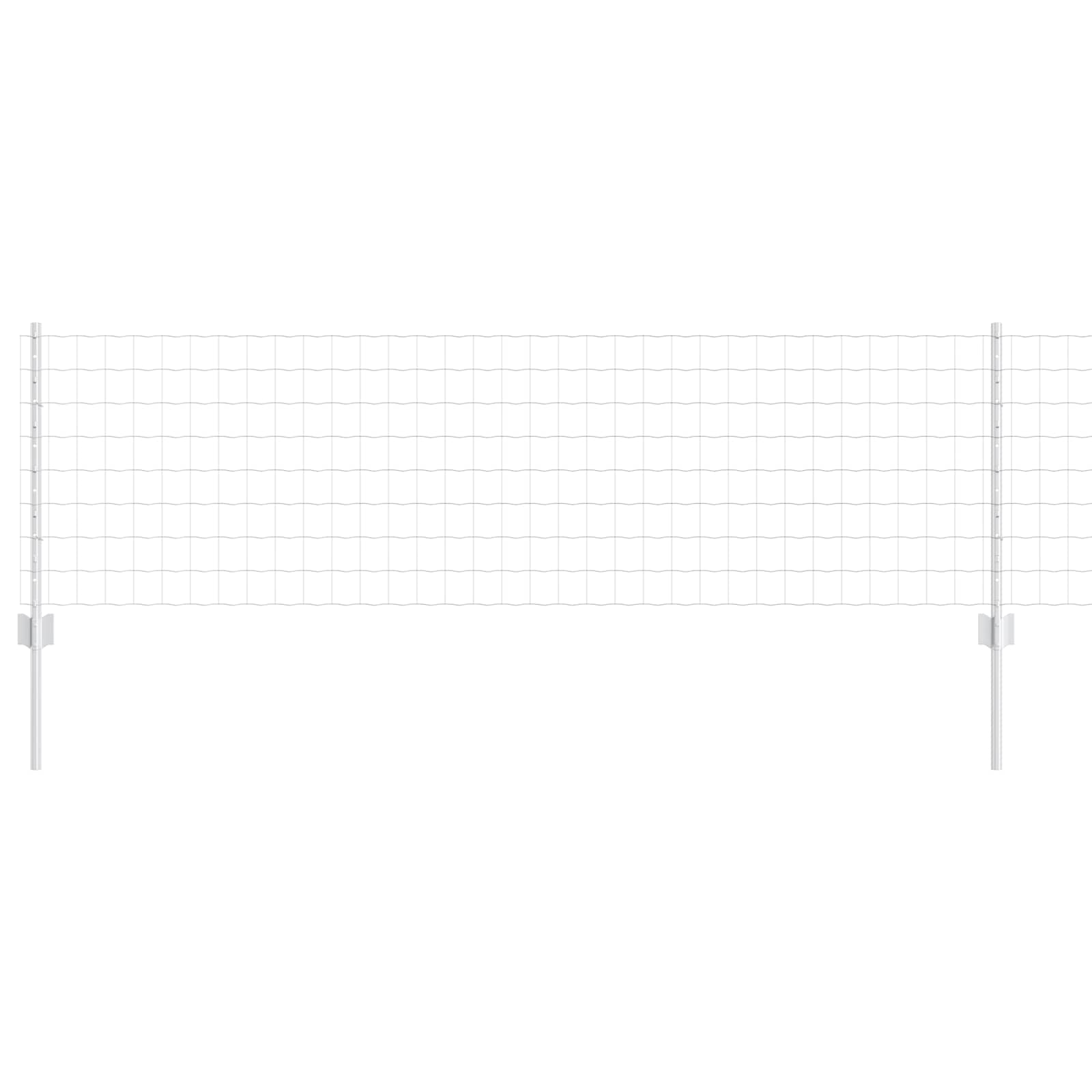Vidaxl hek met paal zilver 0,6 x 10 m staal