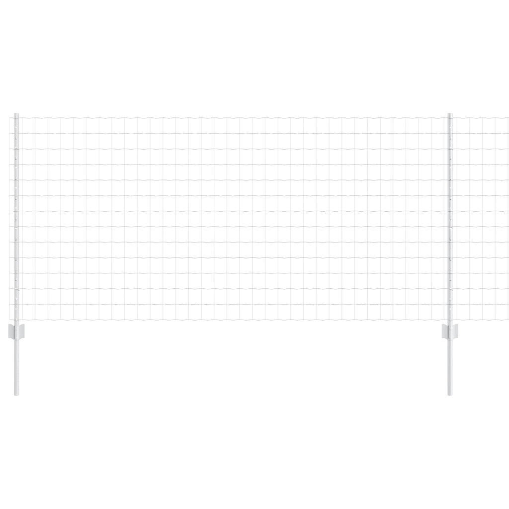 Vidaxl hek met paal zilver 1 x 10 m staal