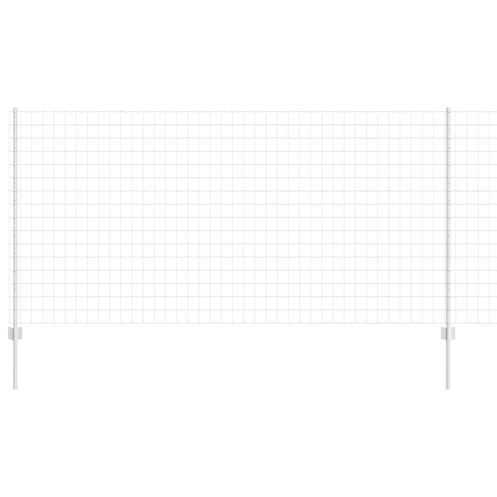 Vidaxl hek met paal zilver 1,2 x 10 m staal