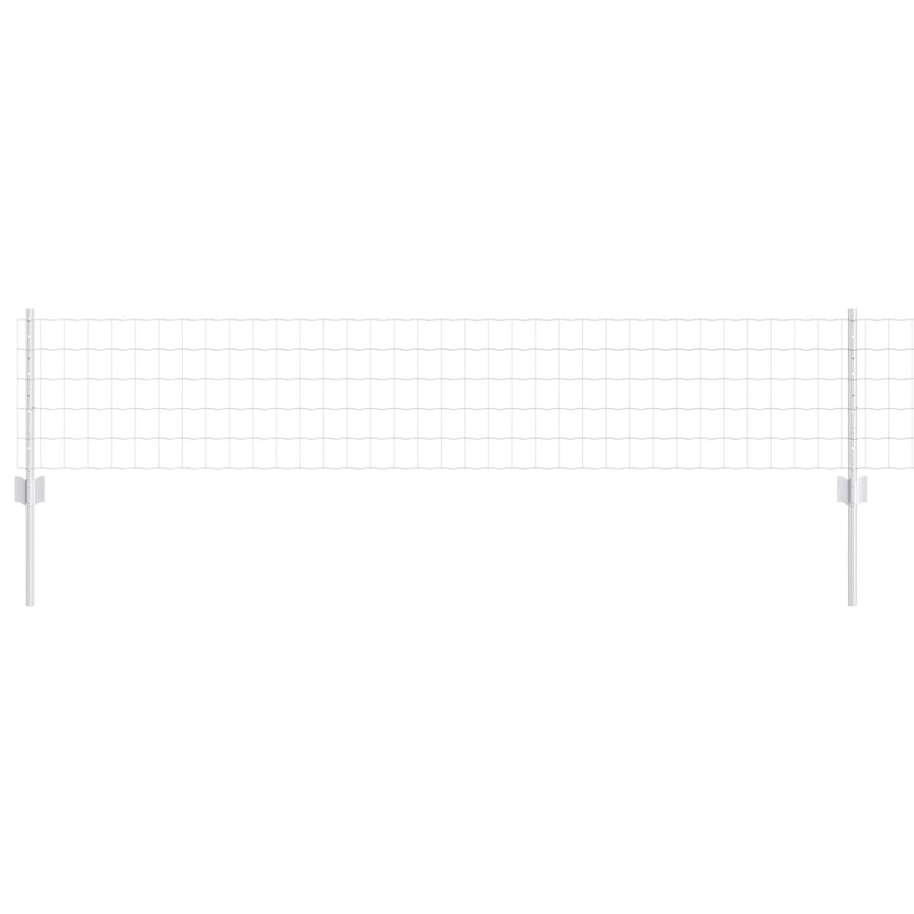 Vidaxl hek met paal zilver 0,4 x 25 m staal