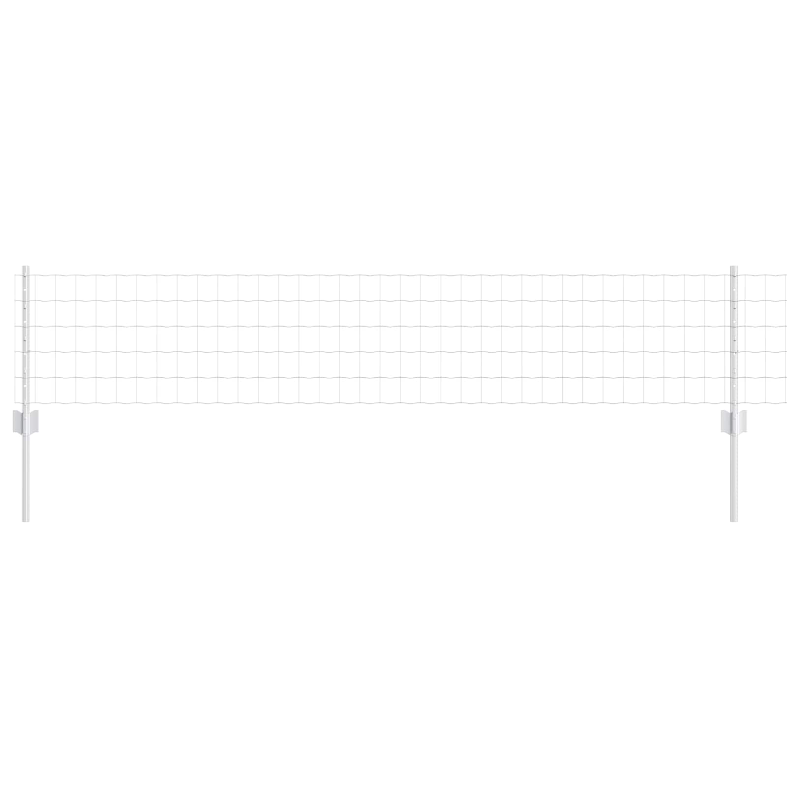 Vidaxl hek met paal zilver 0,4 x 25 m staal