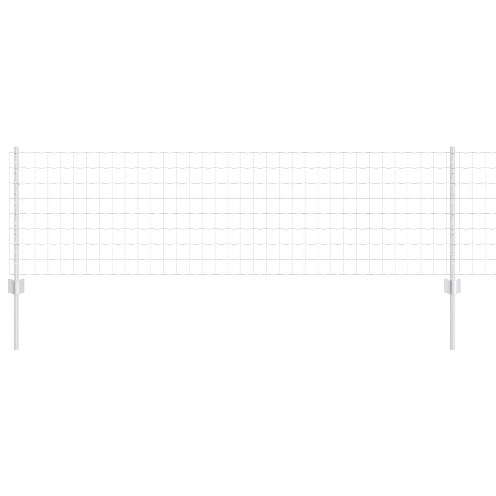 Vidaxl hek met paal zilver 0,6 x 25 m staal