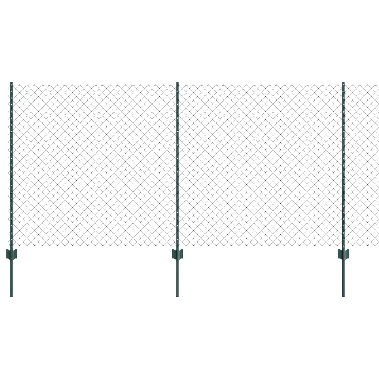 Vidaxl hek met paal groen 1,2 x 10 m staal en pvc
