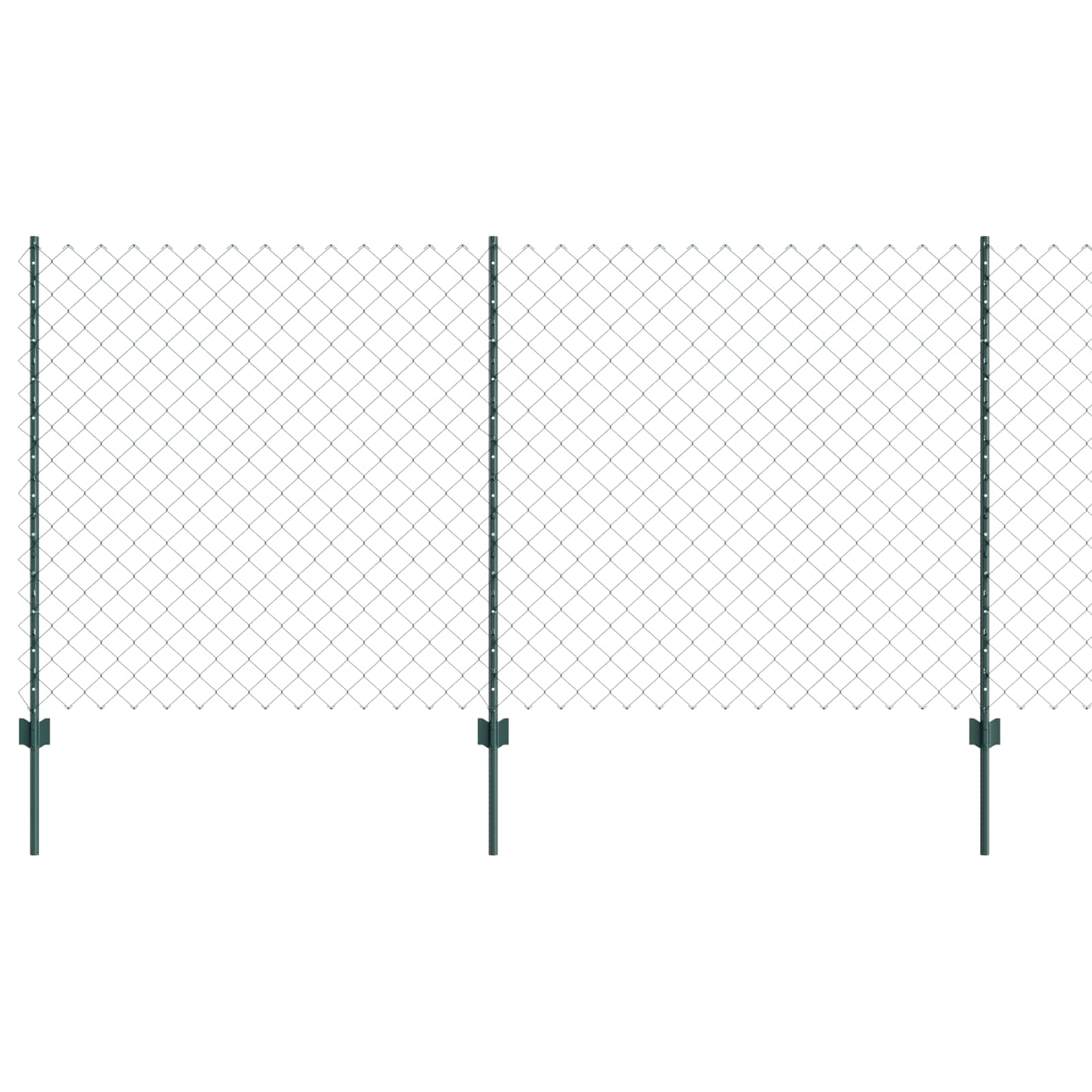 Vidaxl hek met paal groen 1,2 x 10 m staal en pvc